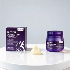 EELHOE Protein Correction Hair Straightening Cream - Keratin & Lactic Acid Smoothing Treatment - At-Home Salon for Frizzy Dry Hair (100g)