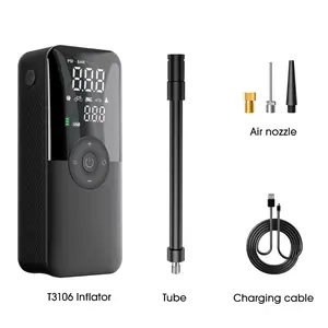CARSUN Rechargeable Tire Inflator Digital Cordless Car Tyre Inflator for Motocycle Bicycle Balls Portable Compressor Air Pump