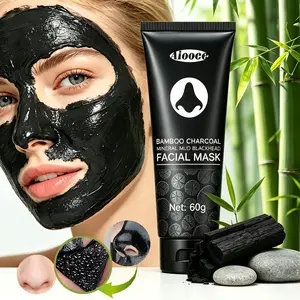 Blackhead Remover Mask Bamboo Charcoal Peel Off Mask Skin Care Face Mask Kit Pimple & Deep Cleansing Black Facial Mask Shrink Pore With Remover Gentle Cleansing, Gentle, Smooth