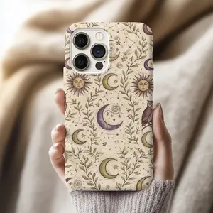 Whimsigoth Celestial iPhone Case – Moon, Sun & Owl Gothic Art  For IPhone 17 16 15 14 13 12 11 X & Samsung S25 S24 S23 S22