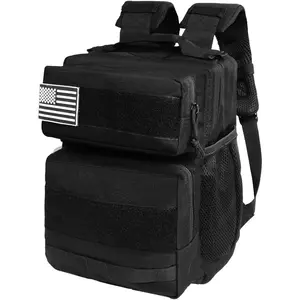 aiGear 15L Tactical Backpack for Men Women, Small Molle Military Backpack with 900D Oxford Fabric, Waterproof Hiking Daypack Bug Out Bag for Outdoor Travel Gym Work EDC Gear(15L Black)