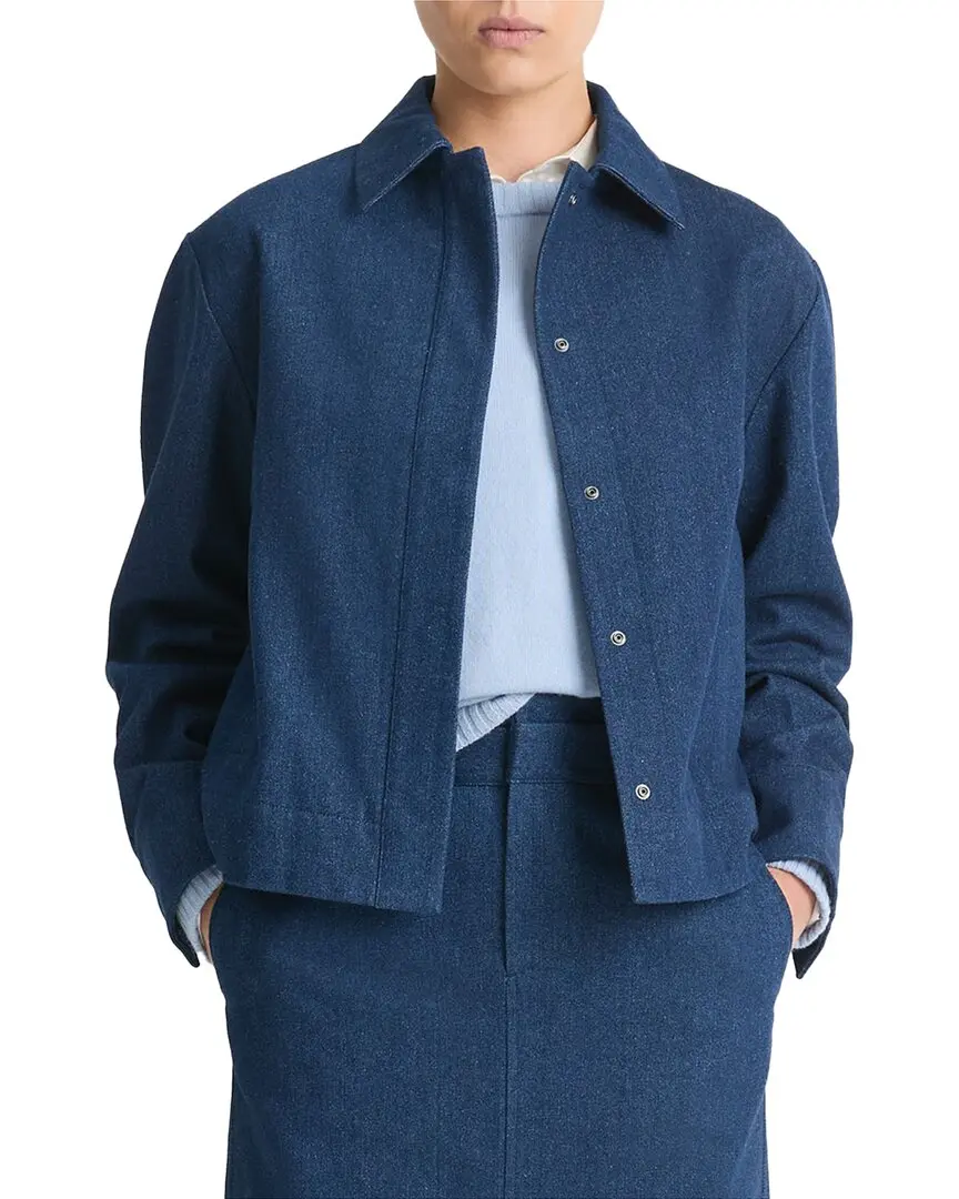 Vince Polished Indigo Twill Jacket Vince Polished Indigo Twill Jacket
