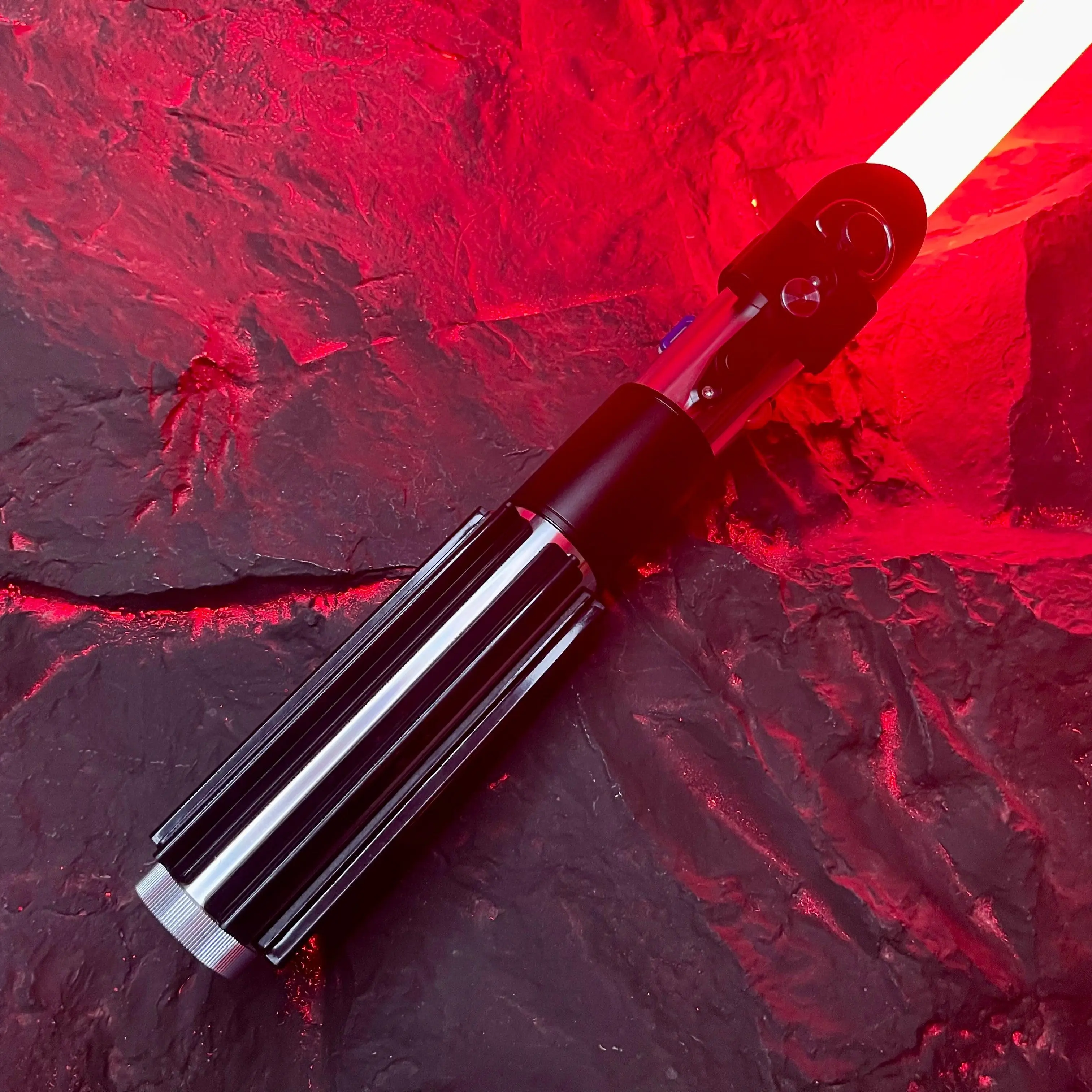 Crimson Dawn Prophecy Scout Lightsaber - 15+ Years Dueling Use, Custom Aluminum Hilt, Screen-Like Electric Toy Accessory
