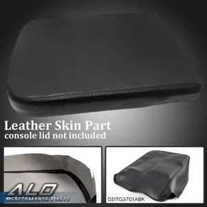 Fit For 02-08 Dodge Ram Leather Armrest Center Console Lid Cover Black