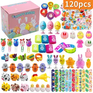 New Easter egg toys, printed patterned plastic capsule toys, DIY bunny gashapon, Easter gifts.