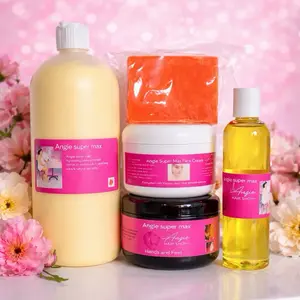 Angie Super Max Complete Skincare Set - Includes Face Cream, Hair Oil, Body Lotion & Hand & Foot Care - Natural Ingredients for Soft & Smooth Skin