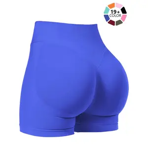 Seamless Shorts for Women, Invisible Scrunch Butt Lifting Gym Booty Biker Shorts, Breathable Comfortable High Stretch Skinny Shorts, Gym Shorts, Ladies Sportswear for Indoor Outdoor Wear, Athletic Shorts, High Waist Shorts
