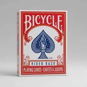 Bicycle Playing Cards - USPCC Mini Rider Back Pocket-Size Card Game, Red or Blue, Suitable for Ages 12+