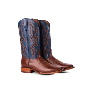 Zent Cognac – Tokyo Leather Cowboy Boot for Men | H-501 N Last | Leather Sole