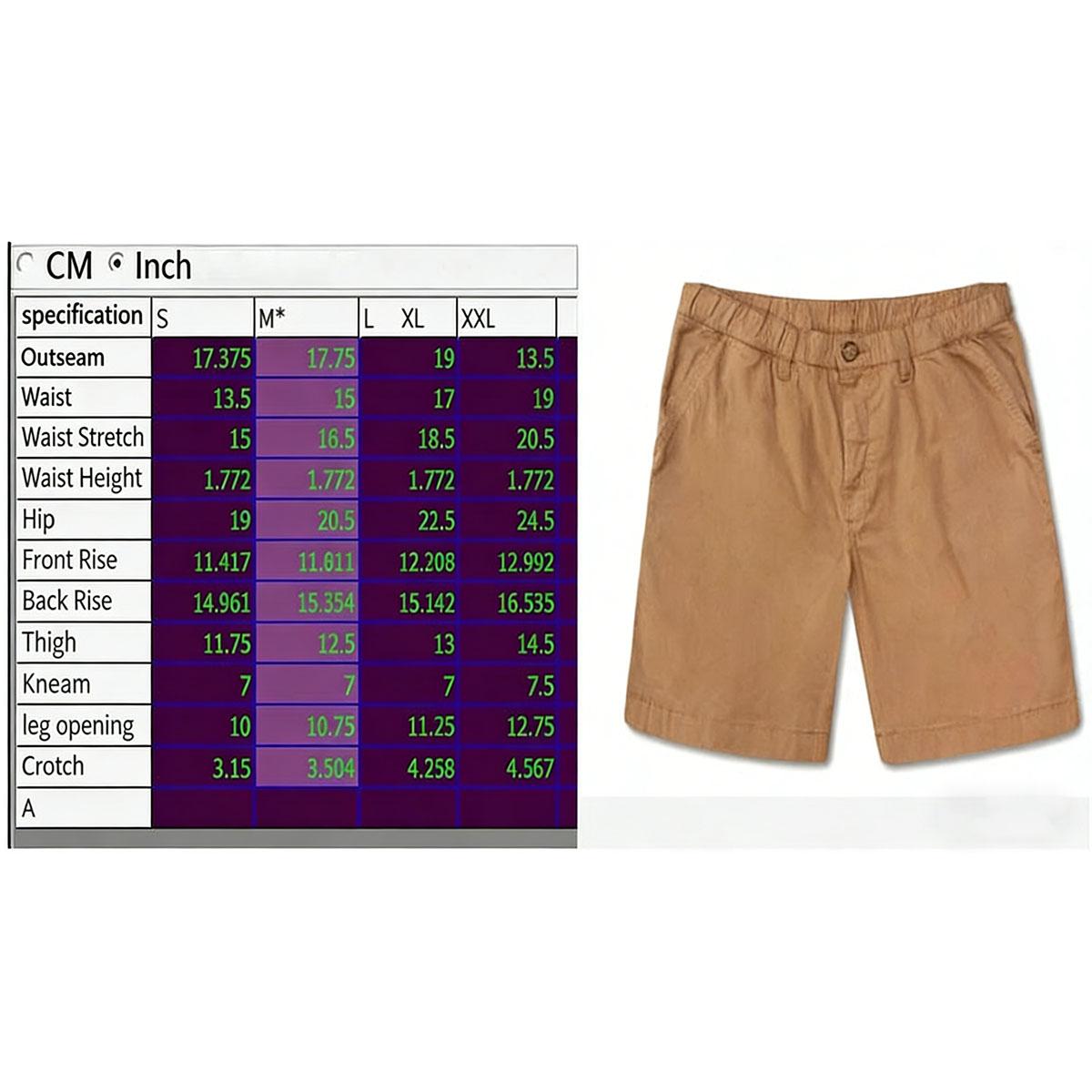 Name 5.5" Inseam Men's Shorts Cotton Casual Wear with Pockets Zipper Comfortable Relaxed Fit Tropical Menswear