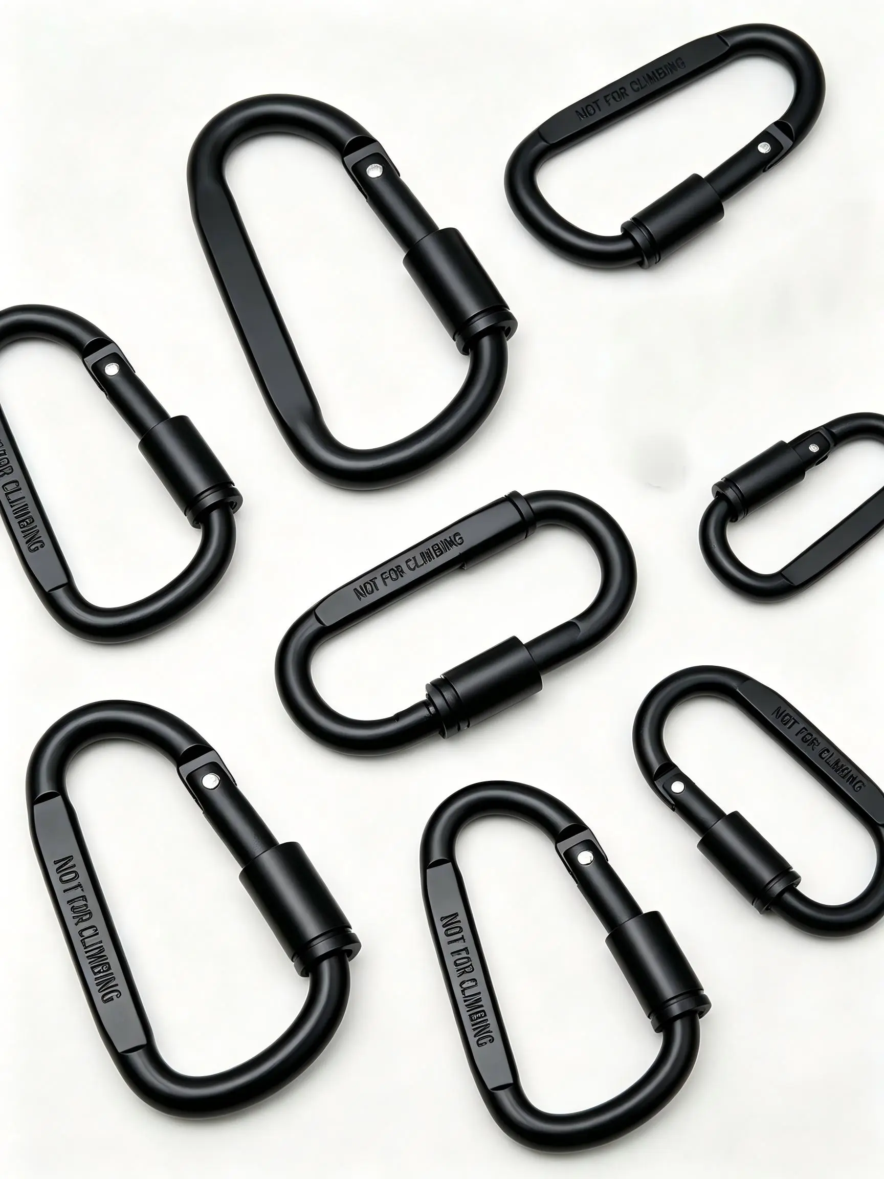 D Shape Screw Lock Carabiner Clip, Aluminum Carabiner Hooks NOT FOR CLIMBING, Heavy Duty D Carabiners for Camping Hiking Backpack Keychain Outdoor Gear portable