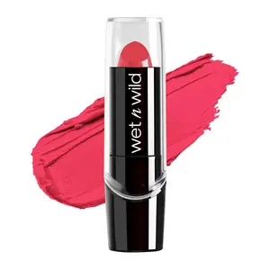 Wet N Wild Silk Finish Lipstick, Hydrating Rich & Buildable Lip Color with Macadamia Oil, Vegan & Cruelty-Free Cosmetic, Hot Paris Pink, Moisturizer