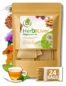 Herbal Liver Support Tea Blend with Milk Thistle, Turmeric, Dandelion, Boldo & Cuachalalate – 24 Vegan Tea Bags, 100% Natural Detox Infusion, Plant-Based Wellness Formula