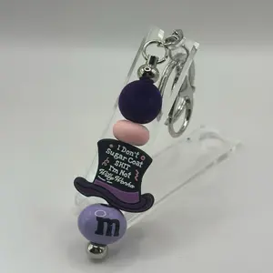 Wonka Beaded Keychain