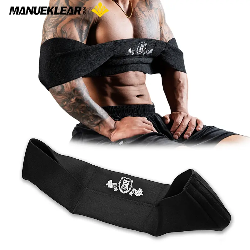 MANUEKLEAR Sling Bench Press Resistance Band - 4mm Polymer+Nylon, Breathable, Joint Protecting, Push-Up Assistance Bench Block, Lifts 5-10% More Weight, Self-Weight Training/Squats Gear, Home Gym Equipment, Form-Improving Men's Power Lifting Tool