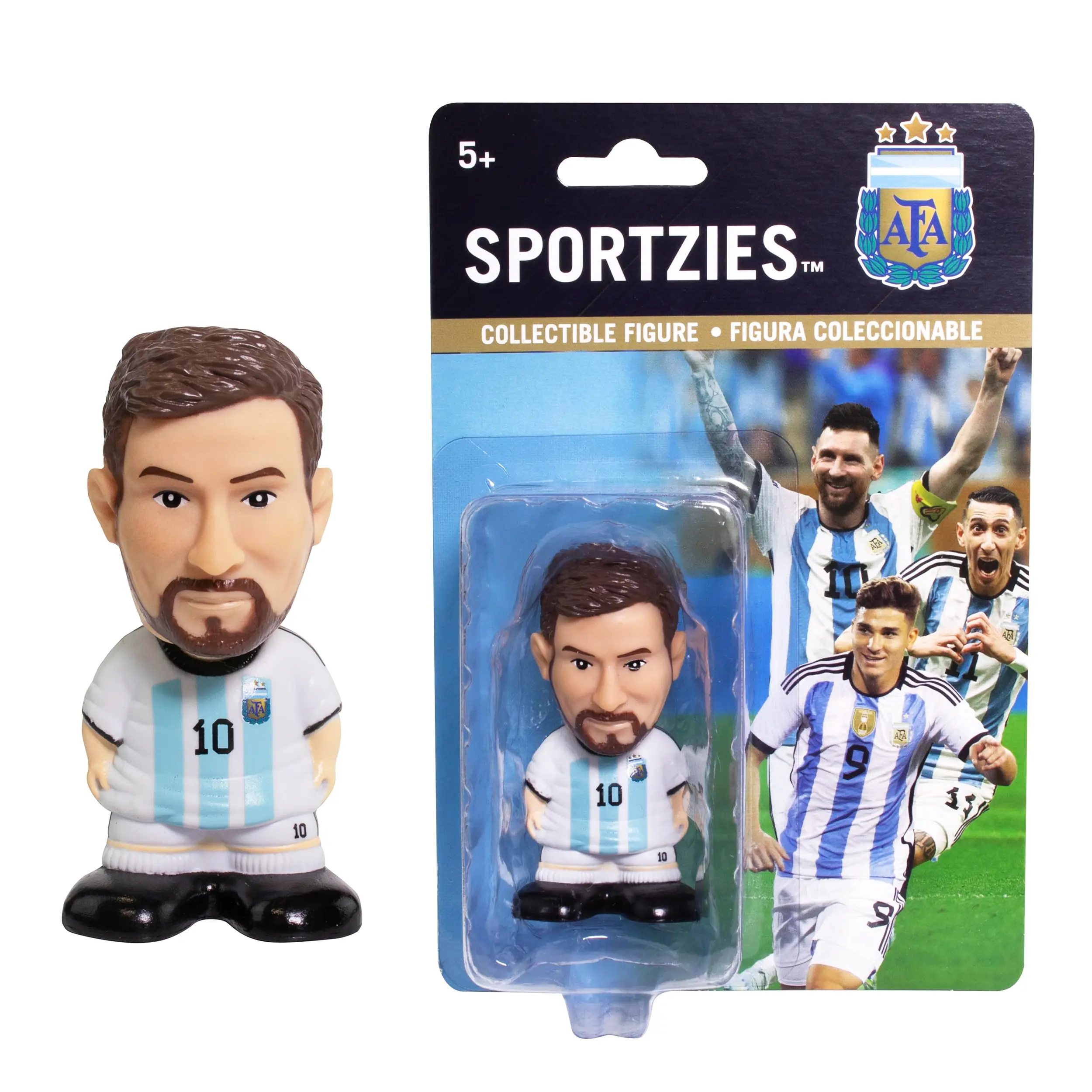 Maccabi Art Sportzies Lionel Messi Argentina National Team Collectible Figure, 2.5" Mini Soccer Figurine with Official Team Packaging, Gift for Soccer Fans Ages 5+