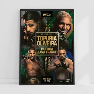 UFC 317 Topuria VS Oliveira Poster