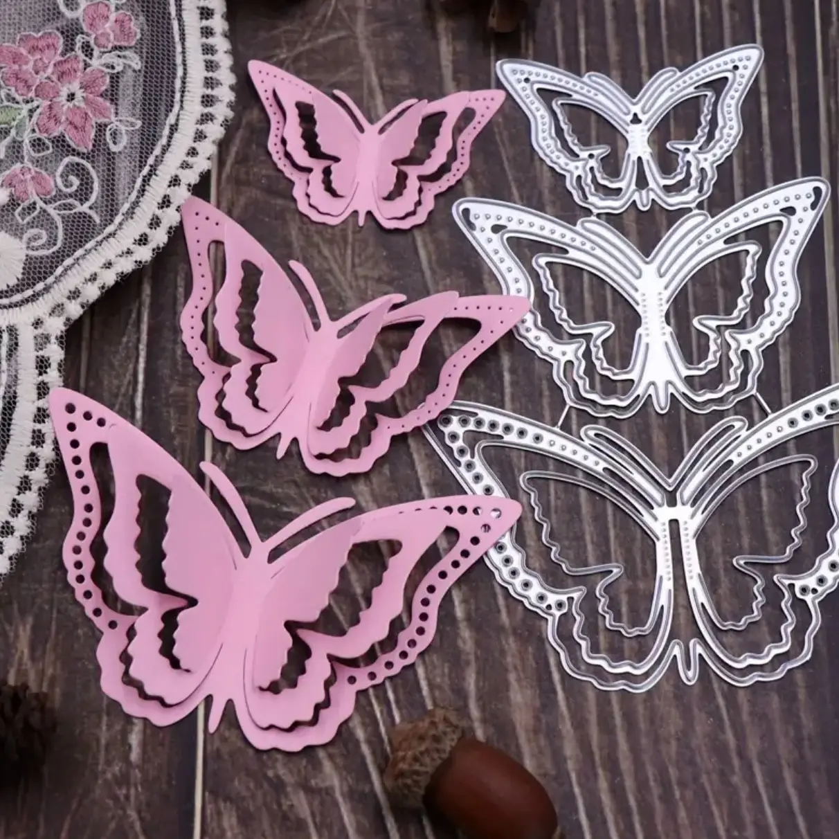 3D Butterfly Metal Cutting Mold, Durable Handmade Tool for Card Making, Scrapbooking, Diary Decoration, DIY Craft, Beautiful Patterns, Diy Sticker, Die Cuts