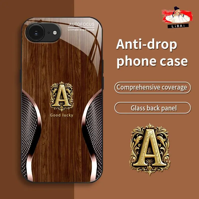 Suitable for [iPhone 16e] New retro letter mobile phone case simple explosion-proof mobile phone case affordable anti-fall anti-fingerprint 995