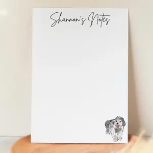 Little Paws Studios Custom Dog Art Notepad