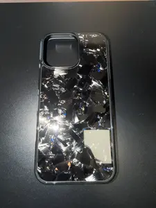 IPhone 16 Pro Max Forged Carbon Case With Gold And Blue Flakes