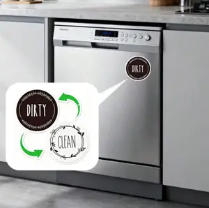 1 Pc Dishwasher Magnet,Dishwasher Clean Dirty Sign,Dishwasher Magnet,CleanTok,Clean Dirty Sign,Strong Magnet,Reversible/Double Sided,Easy to Read,Non-scratch,Waterproof,KitchenHacks,No More Guesswork,Kitchen Life Saver,Aesthetic Kitchen Decor