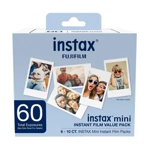 Fujifilm Instax Mini White Instant Film, 60 Exposures