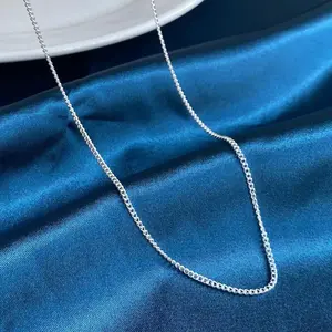 925 Sterling Silver 2MM 40-75cm Side Chain Necklace Men Women Charm Wedding Party Gift Jewelry Christmas Accessories lewis hamilton