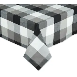 Design Imports 60x120" Tri Color Check Tableclo th Design Imports 60x120" Tri Color Check Tableclo th