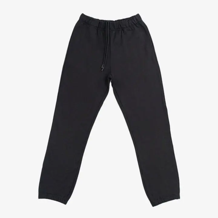 French Terry Joggers - Jet Black, Loose-Fitting, 410GSM Cotton, Elastic Waistband, 2 Side Pockets, Lint-Free Inside, Oversized Fit