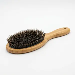 Boar Bristle Hair Brush Natural Shine Detangling Paddle Brush for Women