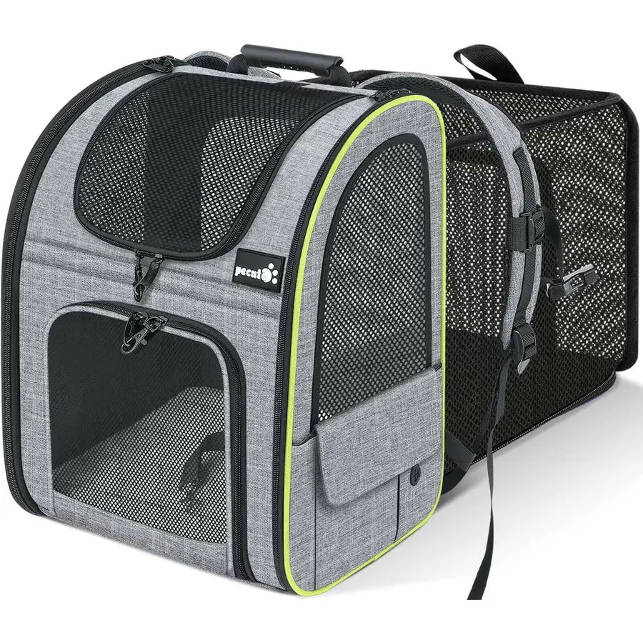 Pecute Expandable Cat Backpack with Breathable Mesh for Cats Small Dogs Puppies