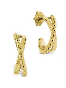 Hinged Hoop Huggie Earrings