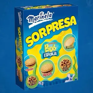 Marinela Bob Esponja Sorpresa- Canelitas, Principe, trikitrakes y sorpresa