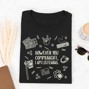 Everyone Communication Speechie AAC Bcba Aba Shirts, Sped Teacher Inclusion AAC Communications Shirt, Speech Pathology Graduate