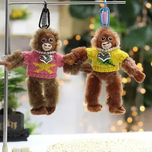 Internet Celebrity Cute Little Monkey Pendant Plush Toy Doll Gorilla Keychain