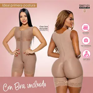 SMI7121 Colombian Fajas with Bra Included for Daily Use Post-Surgical & Post-Partum XS to 5XL