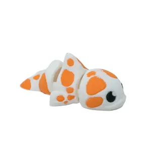 3D Articulated Koi Fish PVC Toy - Flexible, Environmentally Friendly - Unisex Children's Plaything, Ideal Decorative Centerpiece & Gift