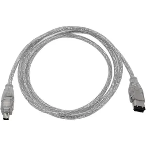 2Pcs 120cm/4FT FireWire IEEE 1394 Cable/iLink 6 Pin to 4 Pin Male to Male DV Cable, Premium 4-Pin to 6-Pin FireWire Cable Cord for Computer Laptop Clear