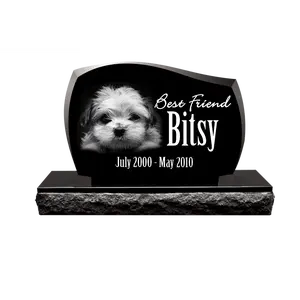 Jet Black Granite Upright Mini Memorial (HS02)