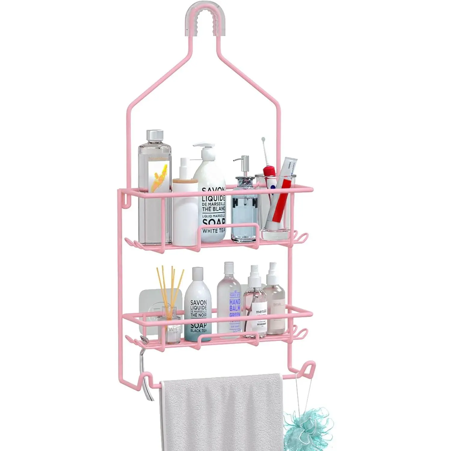 Shower Caddy Pink, Large Shower Racks for Inside Shower, Pink Bathroom Organizer, Gift for Girlfriend