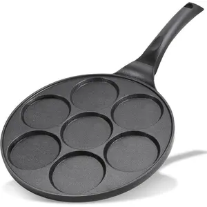 Nonstick Pancake Pan Pancake Griddle With 7-mold Design Mini Pancake Maker With Free Coating-Black