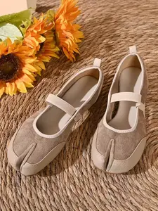 Women's Summer Ballet Flats, Striped PU Leather Mary Jane Shoes, Student Tracy Shoes, Lightweight Breathable Casual Sneakers, Footwear for All Seasons