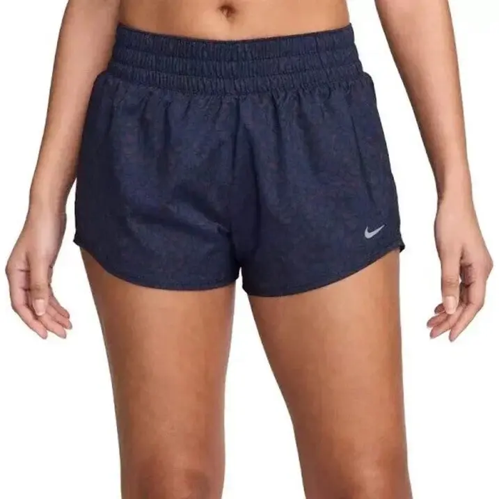 Nike One Shorts Womens Lined Elastic Waist Performance Blue