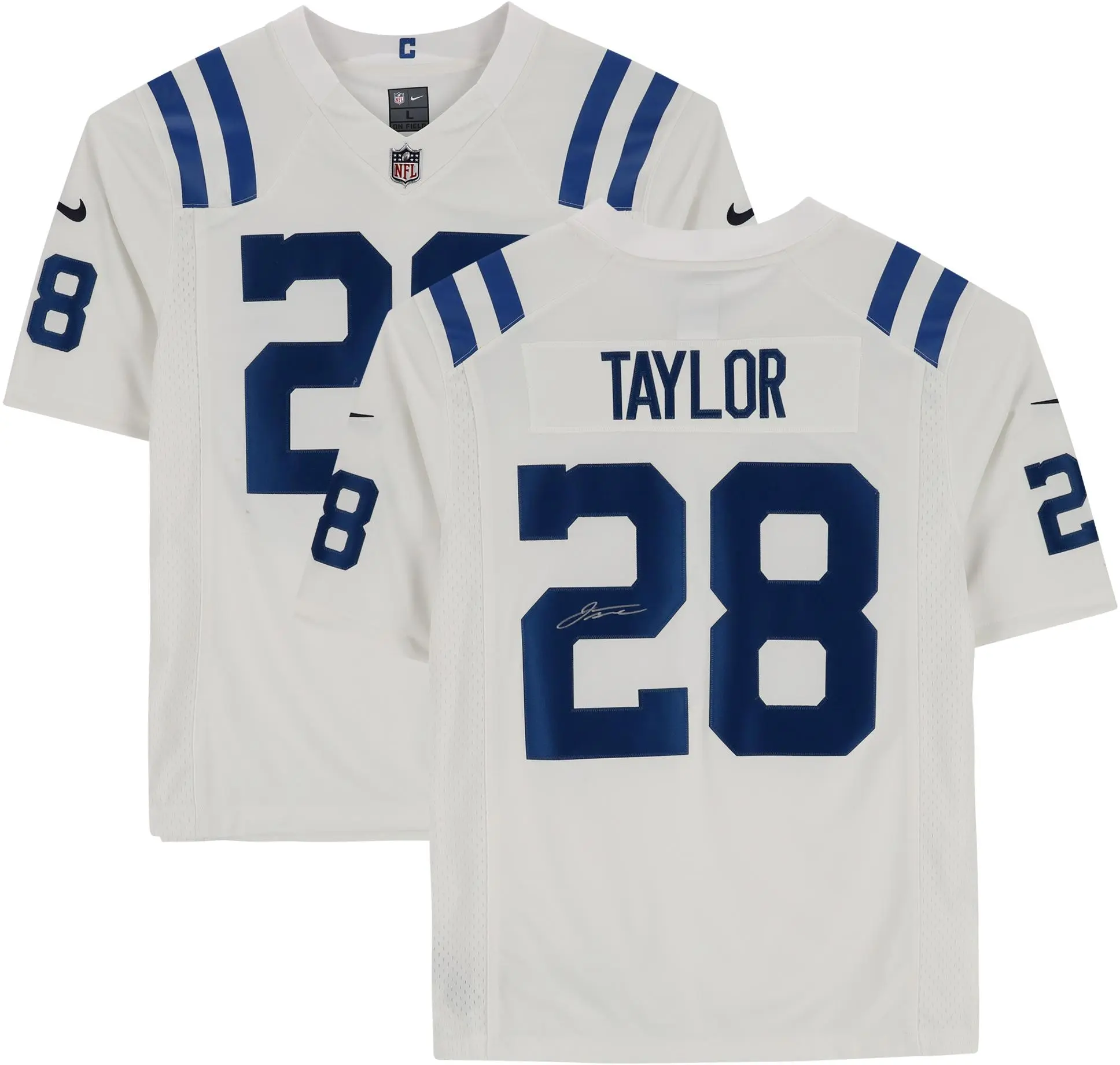 Jonathan Taylor Indianapolis Colts Autographed White Nike Limited Jersey - Fanatics Authentic Certified