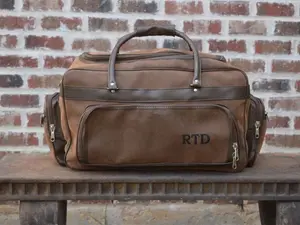 Personalized Mens Leather Bag, Groomsman Gift, leather tote, gym bag, carry on, leather duffle bag, groomsmen gift, Personalized travel bag