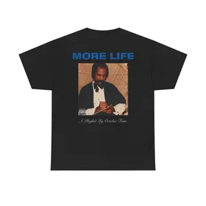 Drake More Life Vintage Y2K HipHop Cotton Streetwear Tee Menswear Top