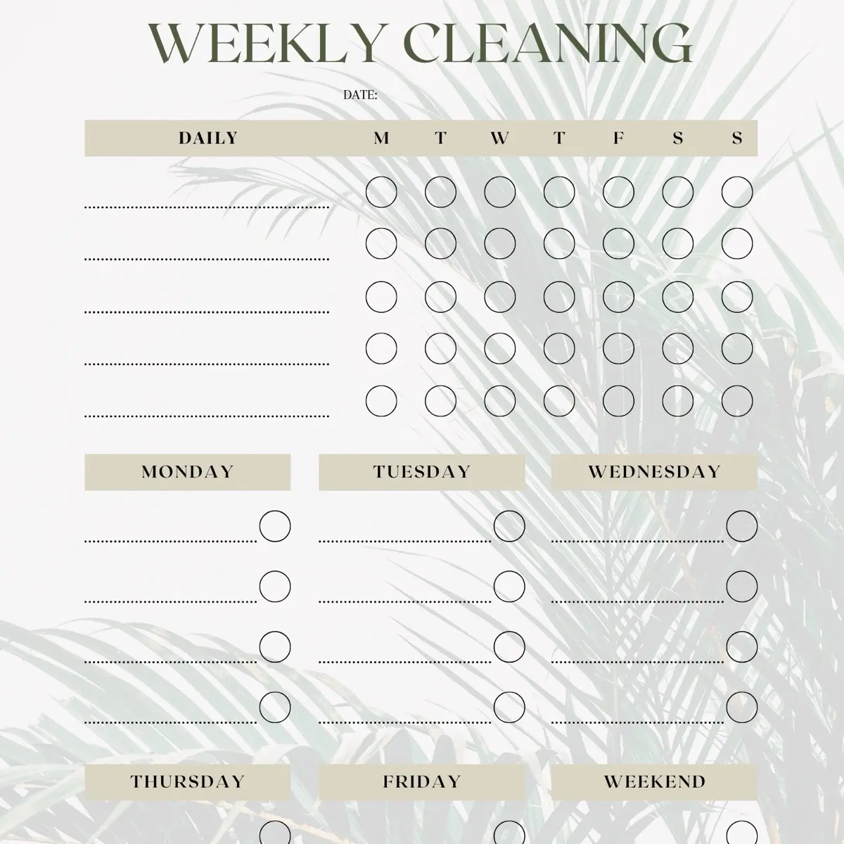 Printable checklist