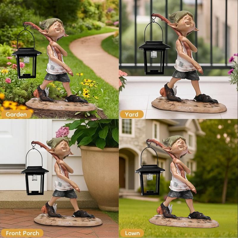 Wandering Elf Statue With Solar Powered Photosensitive Lamp,Outdoor Garden and Courtyard Decorations,Ideal Gifts for Women, Mom or Birthdays, Beautifully Crafted Outdoor & Home Decor to Wow Your Guests Wandering Elf Statue With Solar Powered Photosensitive Lamp,Outdoor Garden and Courtyard Decorations,Ideal Gifts for Women, Mom or Birthdays, Beautifully Crafted Outdoor & Home Decor to Wow Your Guests