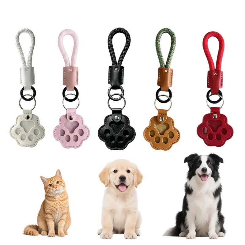 Pet Fur Memory Keychain, Paw Shape Fur Keepsake Charm, Pet Memorial Sympathy Gift for Grieving Dog & Cat Owners